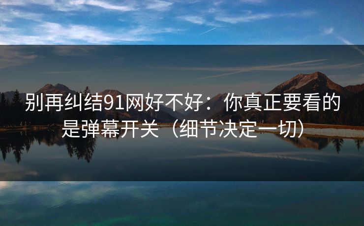 别再纠结91网好不好：你真正要看的是弹幕开关（细节决定一切）